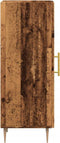 vidaXL - Dressoir - 34,5x34x90 - cm - bewerkt - hout - oud - houtkleurig