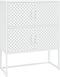 vidaXL - Hoge - kast - 80x35x100 - cm - staal - wit