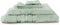 LINNICK Pure Handdoeken Set - 100% Katoen - Soft Green - 4x Handdoek 60x110cm + 2x Badlaken 70x140cm + 4 Washandjes + 2 Gastendoekjes - Badgoedset