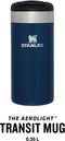 Stanley AeroLight Transit Mug 350 ml - Houdt 4 uur warm - 6 uur koud - Lekvrij - Vaatwasmachinebestendig - Royal Blue Metallic