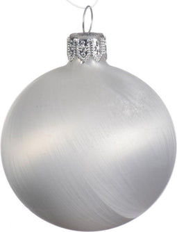 6 Glazen kerstballen mat 6 cm ijslak