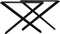 HSM Collection tafelpoten - X-model - 70x71 cm - gepoedercoat zwart metaal - set van 2