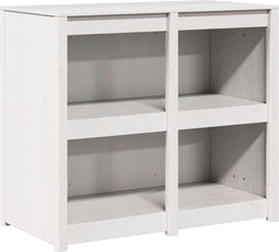 vidaXL - Buitenkeuken - Kast - Wit - 106x55x92 - cm - Massief - Hout - Grenen