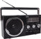 NOVEEN - PR750 Black Draagbare Radio - Zeer Gevoelige Ontvanger - Dre Radiobanden (FM / MW / SW) - U