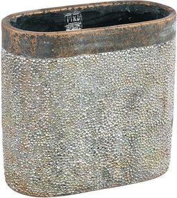 PTMD Gino Bloempot - 30 x 15 x 28 cm - Cement - Goud