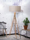 GOOD&MOJO Vloerlamp Kilimanjaro - Taupe/Bamboe - Ø60cm - Scandinavisch,Bohemian - Staande lampen voor Woonkamer - Slaapkamer