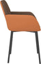 vidaXL - Eetkamerstoelen - 2 - st - stof - en - kunstleer - bruin