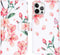 iMoshion Hoesje Geschikt voor iPhone 12 Pro / 12 Hoesje Met Pasjeshouder - iMoshion Design Softcase Bookcase - Wit / Roze / Blossom Watercolor