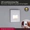 Paulmann Edge LED Wandinbouwlamp - 1,2W - 50 lm - 2700K Warmwit - Chroom Mat
