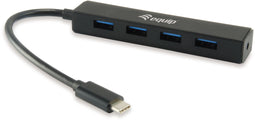 Equip 128954 - USB-C Hub - 4x USB 3.2 Gen 1 poorten - Zwart