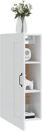 vidaXL - Hangkast - 35x34x90 - cm - bewerkt - hout - hoogglans - wit