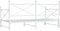 vidaXL - Slaapbank - met - onderschuifbed - zonder - matras - 107x203 - cm - staal - wit