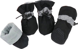 Hondenschoenen - Gripzolen - Elastische Sluiting - Spatbestendig - Zwart - Maat S (4 st.)