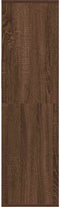 vidaXL - Boekenkast - 34x31x112 - cm - bewerkt - hout - bruin - eikenkleur