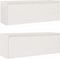 vidaXL - Wandkasten - 2 - st - 100x30x35 - cm - massief - grenenhout - wit