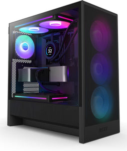 NZXT H5 Flow RGB (2024) - Mid-Tower - Ultrafijne gaaspanelen - Zwart