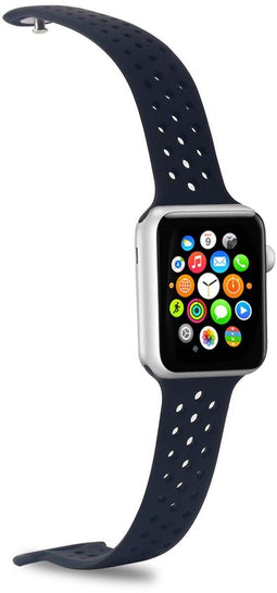 Celly Apple Watch - Horlogeband - Zacht siliconen - Zwart