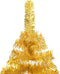 vidaXL - Kunstkerstboom - met - verlichting - en - kerstballen - 120 - cm - PET - goud