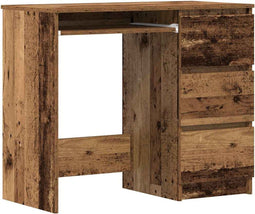 vidaXL - Bureau - 90x45x76 - cm - bewerkt - hout - oud - houtkleurig