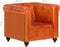 vidaXL Fauteuil Chesterfield-stijl echt leer tan