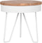 LABEL51 Saran Bijzettafel - Wit - Metaal - Rond - 44 cm