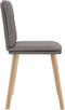 vidaXL - Eetkamerstoelen - draaibaar - 2 - st - stof - taupe