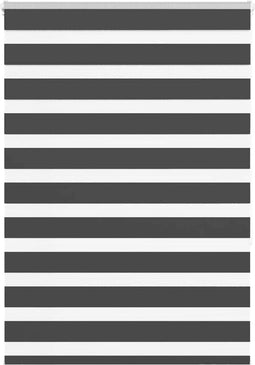 vidaXL - Zebra - rolgordijn - 95x150 - cm - stofbreedte - 90,9 - cm - zwart