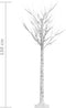 vidaXL - Kerstboom - wilg - met - 140 - koudwitte - LED's - binnen - en - buiten - 1,5 - m