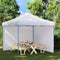 vidaXL - Tentwanden - 2 - st - met - ritssluiting - PE - wit