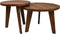 HSM Collection Salontafels Rond Set van 2 Ø60x43.5/Ø50x48.5 Naturel Teak