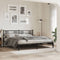 vidaXL - Bedframe - met - hoofdbord - metaal - zwart - 200x200 - cm