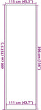 vidaXL - Deurmat - 115x400 - cm - bruin