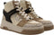 Michael Kors Lexi High Top - Dames Sneaker - All-over logo print - Creme (maat 39)