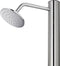 vidaXL Buitendouche met grijze basis 220 cm roestvrij staal