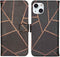 iMoshion Hoesje Geschikt voor iPhone 13 Hoesje Met Pasjeshouder - iMoshion Design Softcase Bookcase - Zwart / Black Graphic
