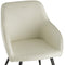 Tectake Eetkamerstoel Marilyn - Gestoffeerd - Ergonomisch - Creme (2 stuks)