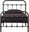 WOOOD Moos Bed - Staal - Zwart - 107x209x97
