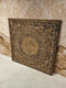 Wandpaneel Barcelona handgemaakt antique brown - Teak omlijsting 120 x 120 cm