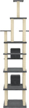 vidaXL - Kattenmeubel - met - sisal - krabpalen - 216 - cm - donkergrijs