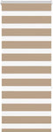 vidaXL - Zebra - Blind - zandbruin - 65x150 - cm - stofbreedte - 60,9 - cm - polyester