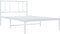 vidaXL - Bedframe - met - hoofdbord - metaal - wit - 107x203 - cm
