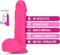 Neo 8 inch dual Density dildo neon roze