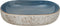 vidaXL - Opzetwasbak - ovaal - 59x40x14 - cm - keramiek - zandkleurig - en - blauw