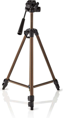 Statief - Maximaal draagvermogen: 3.0 kg - Minimale werkhoogte: 47.5 cm - Maximale werkhoogte: 127.0 cm - 3 Segmenten - Pan & Tilt - Inclusief reistas - Aluminium - Brons / Zwart