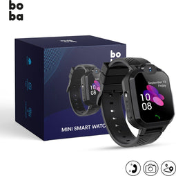 Boba Kinder Smartwatch - Kinder GPS Horloge - GPS-positionering met SOS-knop en berichtenfunctie - Zwart