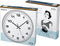 CABANAZ - klok, glas, plastic rand, doorsnede 30 cm, WALL CLOCK, groen