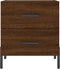 vidaXL - Nachtkastje - 40x35x47,5 - cm - bewerkt - hout - bruin - eikenkleur