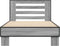 vidaXL - Bedframe - bewerkt - hout - en - metaal - grijs - sonoma - eiken - 100x200 - cm