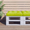 vidaXL - Palletkussen - 50x50x12 - cm - stof - heldergroen