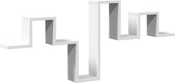 vidaXL - Wandschap - 104,5x10x43 - cm - bewerkt - hout - wit